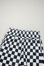 Checkered High Waisted Shorts