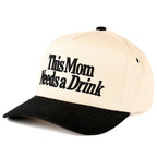 C.C THIS MOM NEEDS A DRINK Letter Trucker Cap