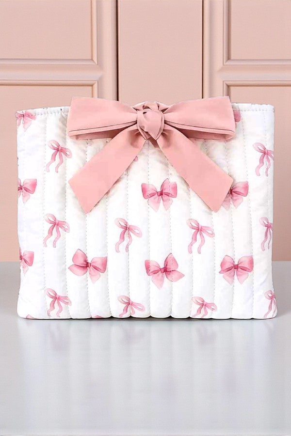 Esther Pink Bow Print Bible Cover (Preorder)