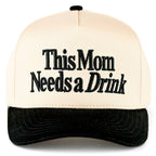 C.C THIS MOM NEEDS A DRINK Letter Trucker Cap