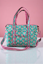 Marley Teal and Pink Floral Duffel Bag (Preorder)