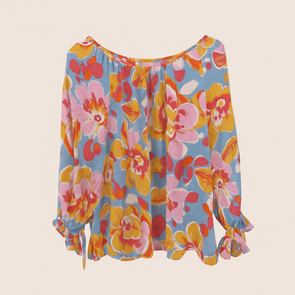 Light Floral LS Blouse