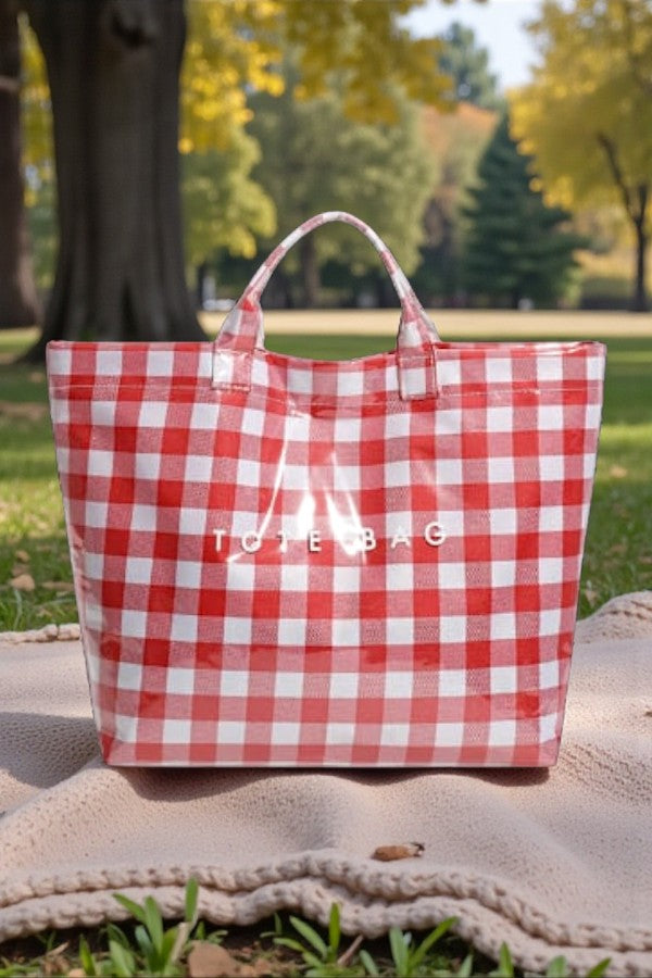 SC - ETA 4/30 - Red Gingham TOTE BAG