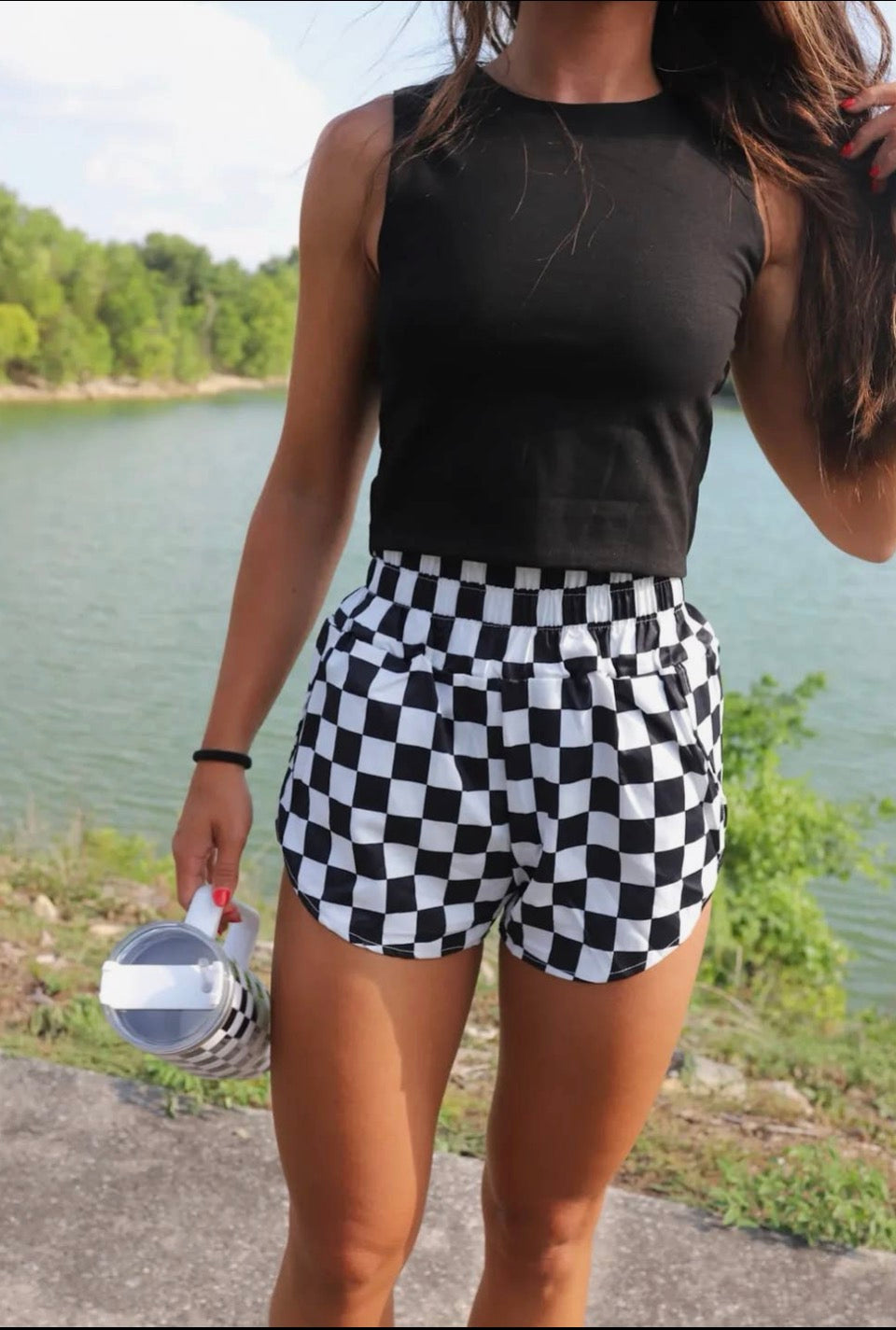 Black & White Checkered Shorts