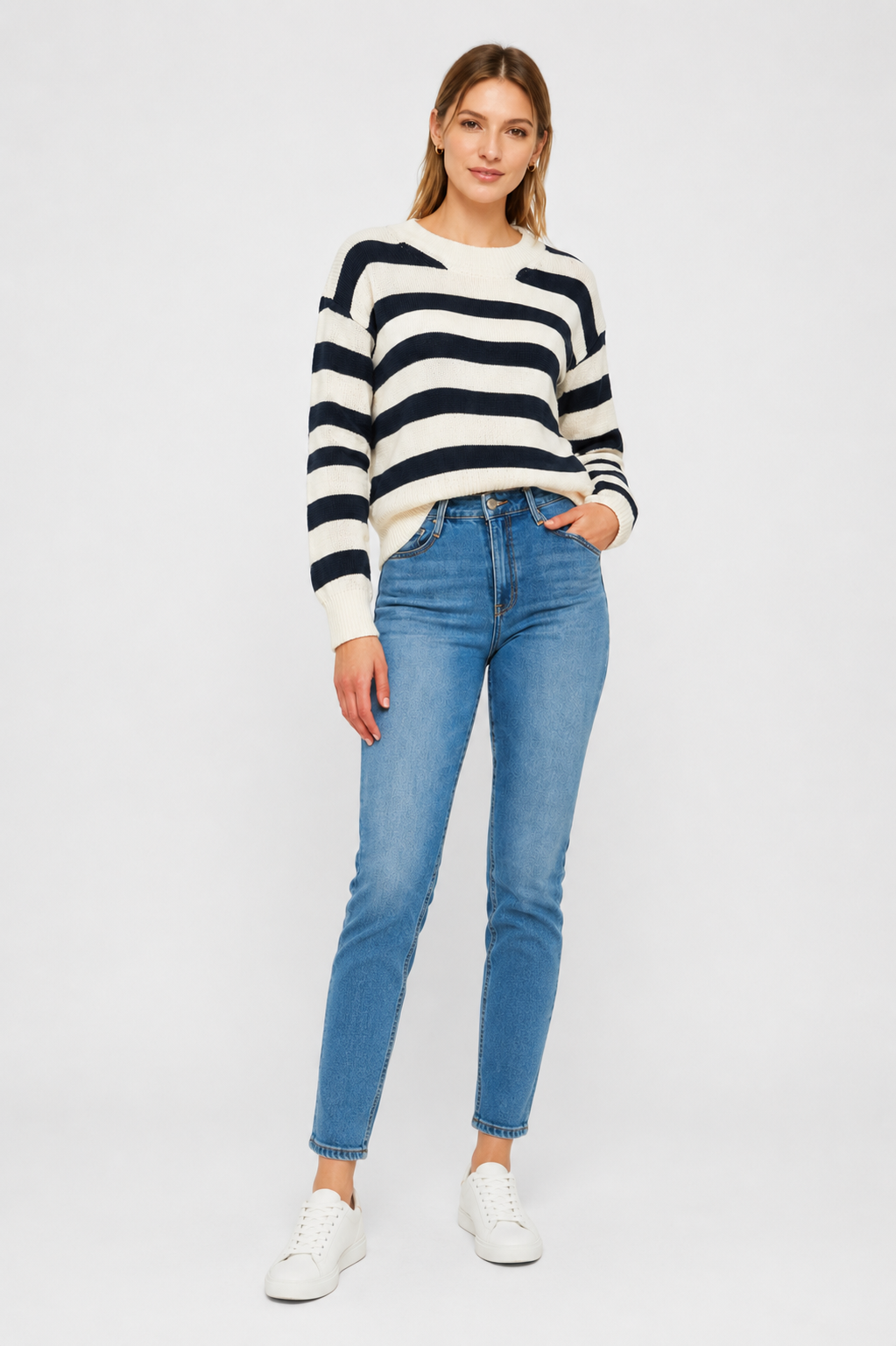 Kancan High Rise Ankle Skinny Med Wash