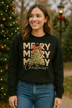 Preorder - Merry Christmas Faux Latch Work Sweatshirt