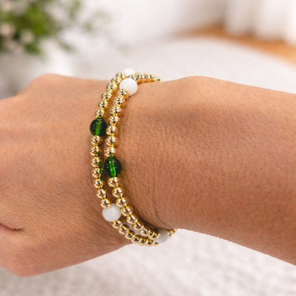 Green/White Bracelets