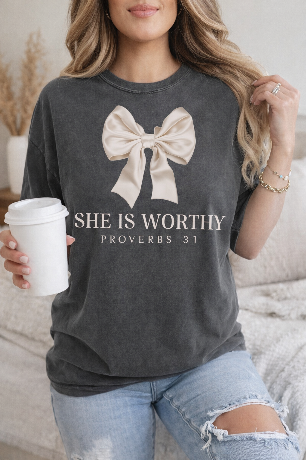 She is Worthy Comfort Color Tee