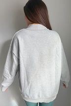 *Taylor Oversized Gray Reversible Sweatshirt