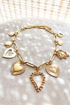 Casey Gold Heart Charm Necklace (Preorder)