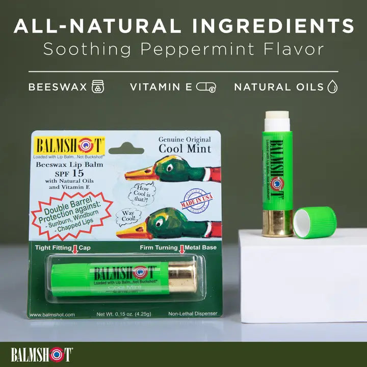 BALMSHOT Beeswax Lip Balm - Cool Mint