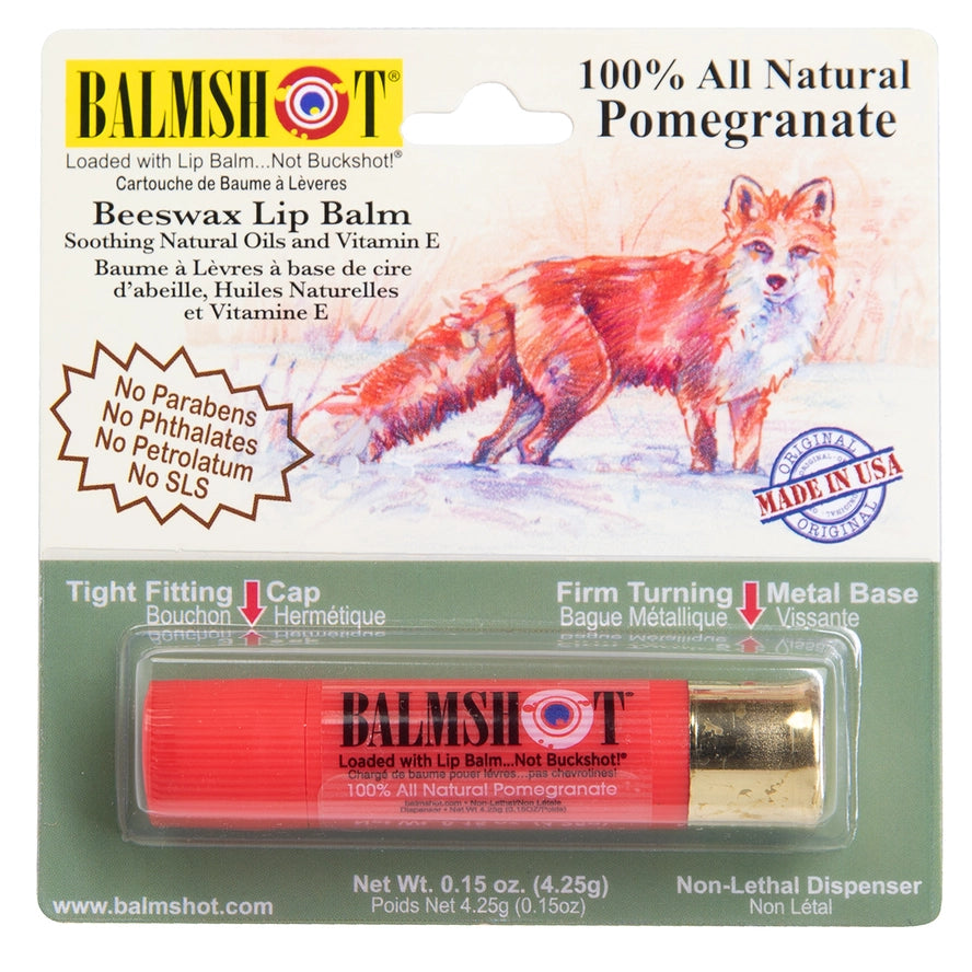 BALMSHOT Beeswax Lip Balm - Pomegranate