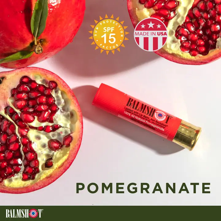 BALMSHOT Beeswax Lip Balm - Pomegranate