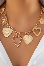 Casey Gold Heart Charm Necklace (Preorder)
