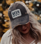 Beer Made Me Do It Distressed Trucker Cap
