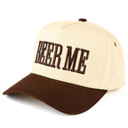 C.C BEER ME Letter Embroidered Trucker Cap