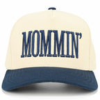 MOMMIN Letter Two Tone Trucker Cap: Navy