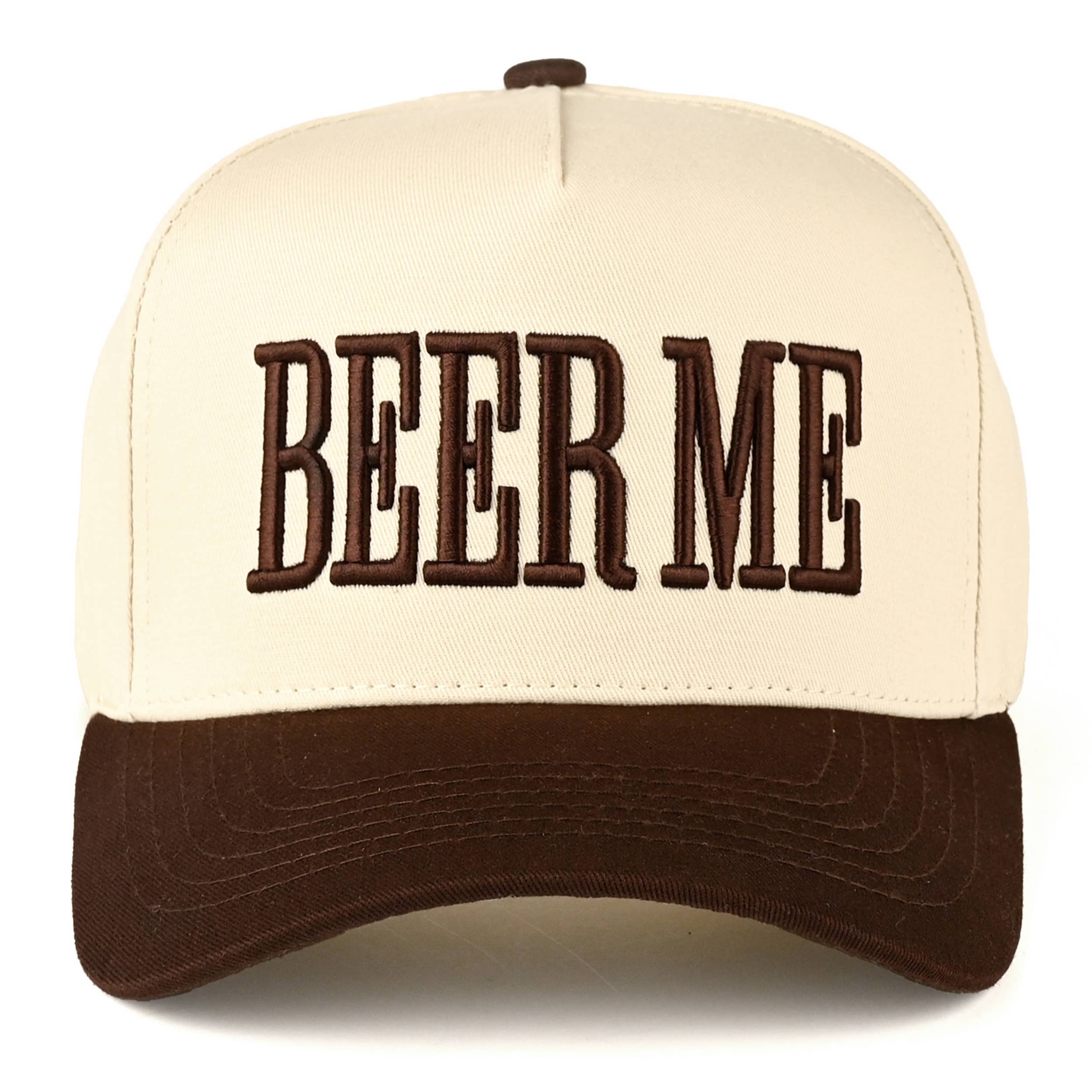 C.C BEER ME Letter Embroidered Trucker Cap