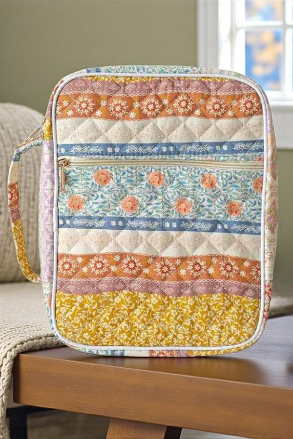 Mary Multicolor Floral Quilted Bible Cover (Preorder)