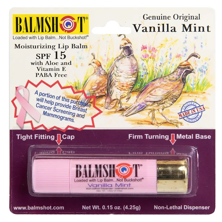 BALMSHOT Beeswax Lip Balm - Vanilla Mint